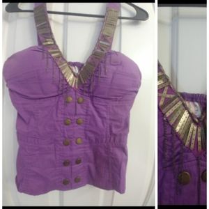 Oh Yes brand top embellished neckline medium